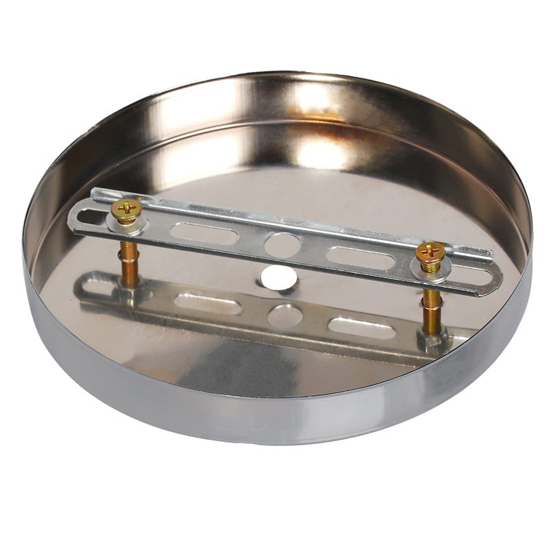 Carkio Ceiling Canopy Light Kit,6Inch Chrome Ceiling Plate Chassis Base Pendant Light Accessories+5PCS White Strain Reliefs Connectors Cord Grips Compatible with Pendant Light Ceiling Lighting - Image 4